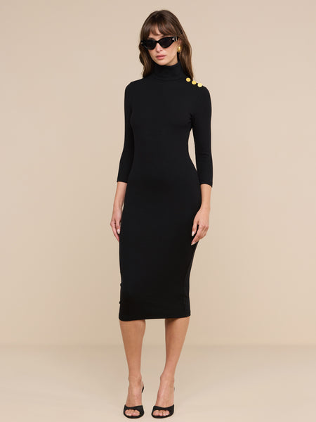 turtle neck black dress L'AGENCE Voletta Turtleneck Knit In Sweetheart Black Burgundy Gothic Disenchanted Kingdom 🏰 Nothing like the beauty Color:dusty pink