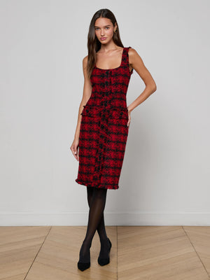 Aya Tweed Midi Dress