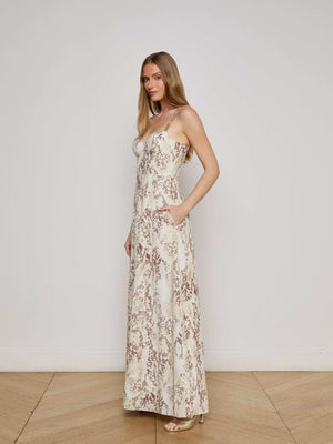 Sutton Beaded Strap Maxi Dress preorder L'AGENCE