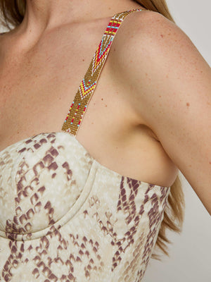 Sutton Beaded Strap Maxi Dress preorder L'AGENCE