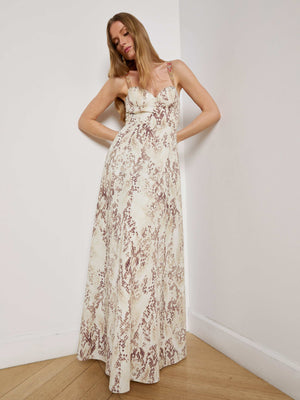 Sutton Beaded Strap Maxi Dress preorder L'AGENCE