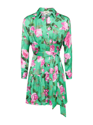 Virlen Satin Shirt Dress