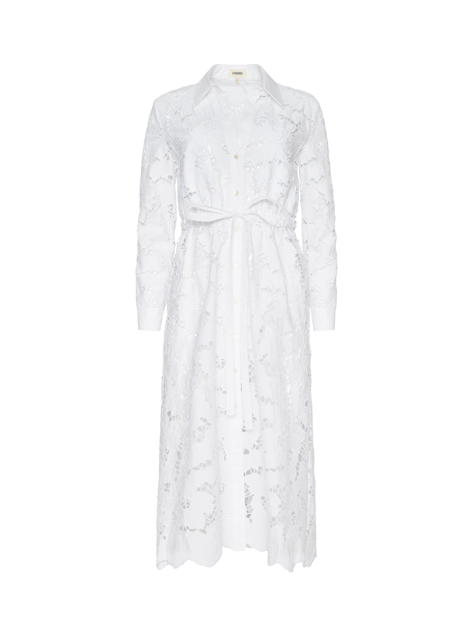 Emilio Lace Midi Shirt Dress dress L'AGENCE