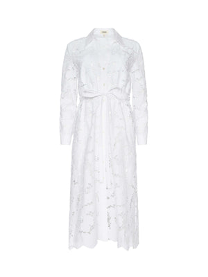 Emilio Lace Midi Shirt Dress dress L'AGENCE