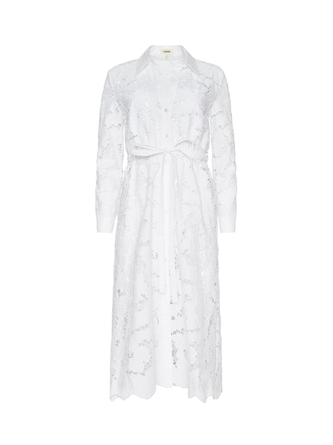 Emilio Lace Midi Shirt Dress dress L'AGENCE