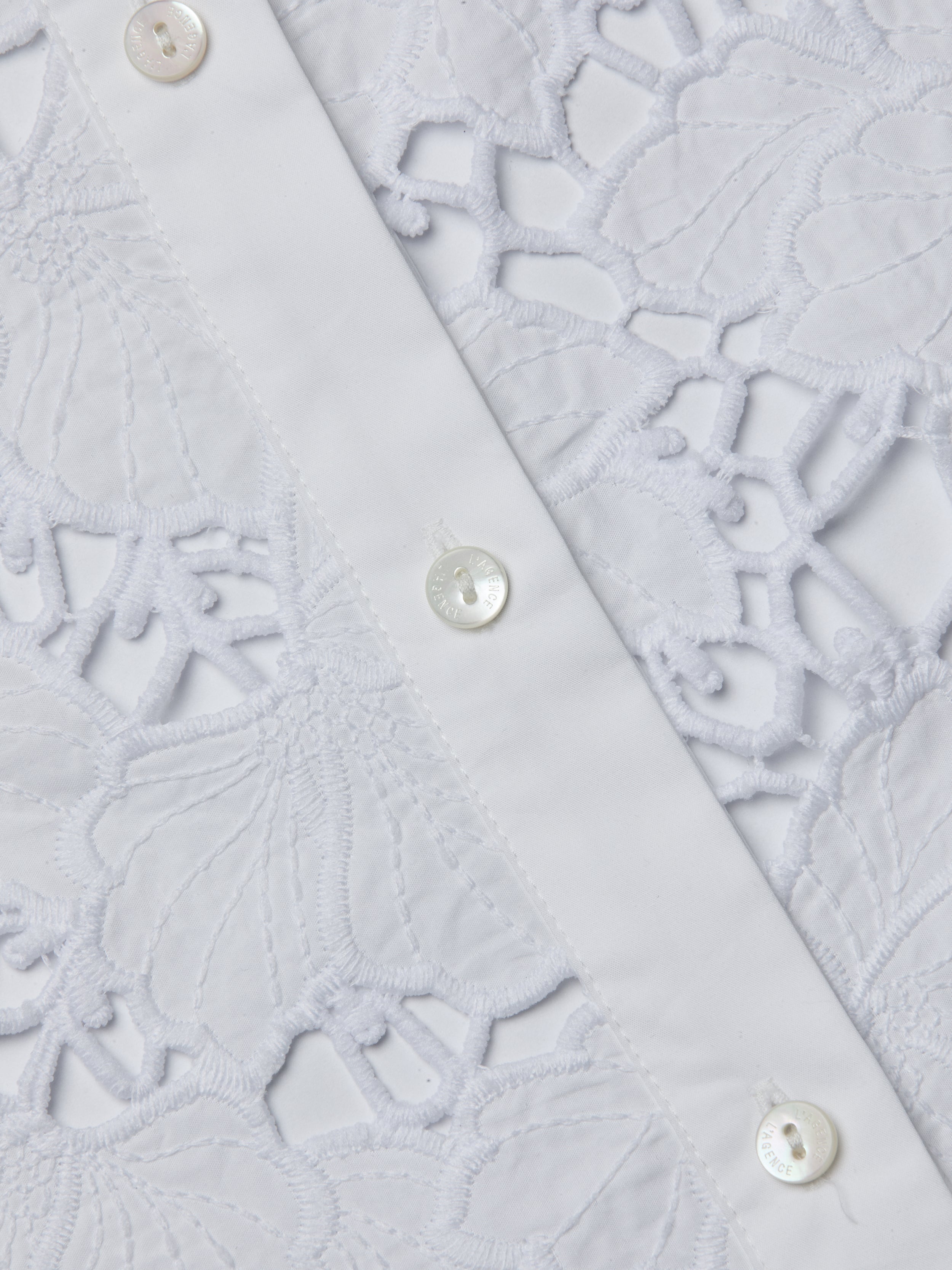 Emilio Lace Midi Shirt Dress dress L'AGENCE
