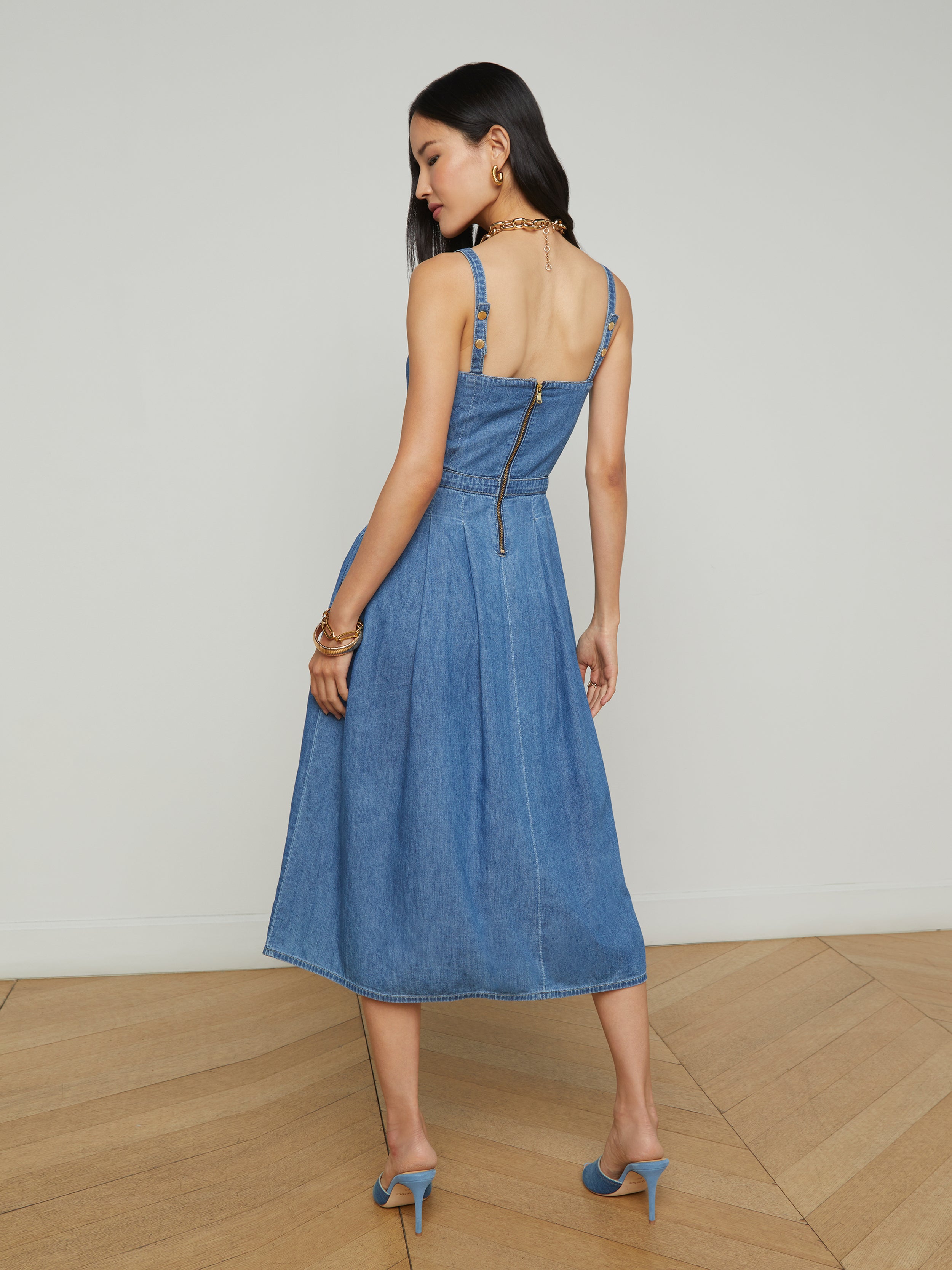 Esmeralda Chambray Dress dress L'AGENCE