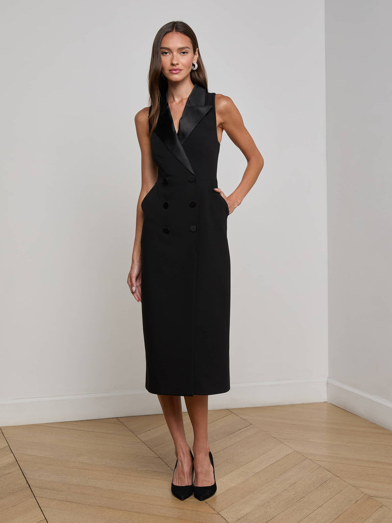 Catherine Tuxedo Midi Abito