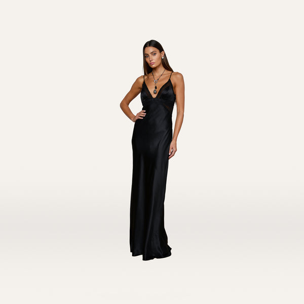 Elsa Silk Gown in Black | L'AGENCE
