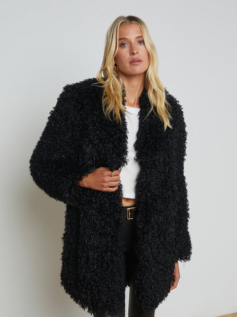 Toira Faux Fur Coat coat L'AGENCE   