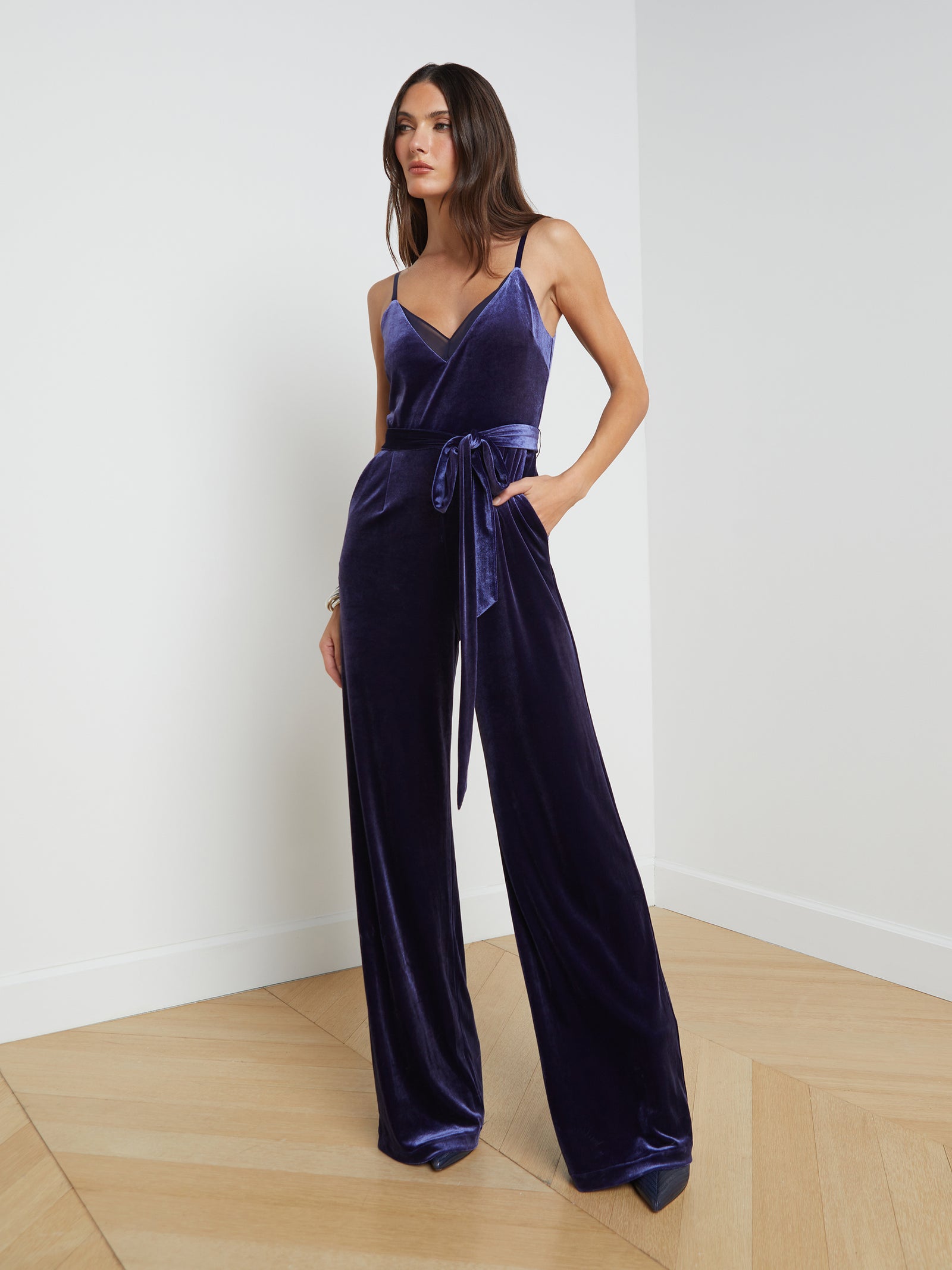 L'AGENCE Justice Jumpsuit in Midnight