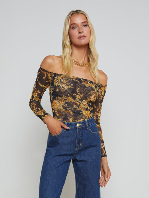 Peonie Off-The-Shoulder Bodysuit bodysuit L'AGENCE   