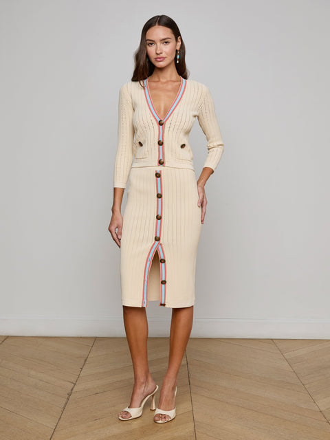 Melania Pointelle Knit Skirt skirt L'AGENCE