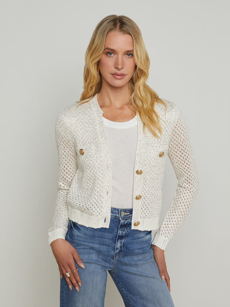 Blanca Sequin Cardigan cardigan L'AGENCE