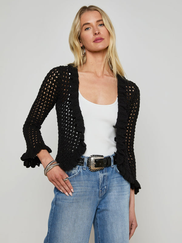 Solaris Crocheted Cardigan cardigan L'AGENCE