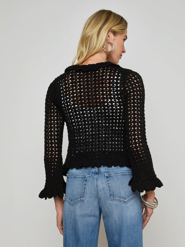 Solaris Crocheted Cardigan cardigan L'AGENCE