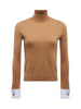 Pull à manchette de poplin flore