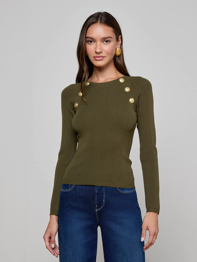 Gretchen LS BTN Pullover
