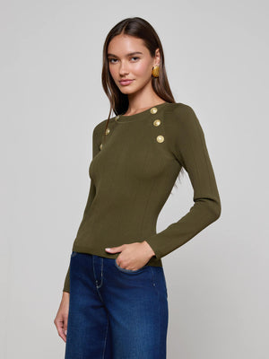 Gretchen LS BTN Pullover