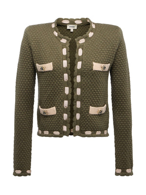 ASTOR Contrast Trim Cardigan