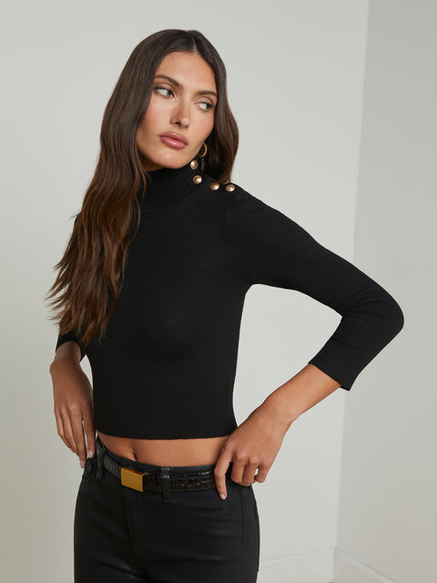 Kamdyn Cropped Turtleneck turtleneck L'AGENCE