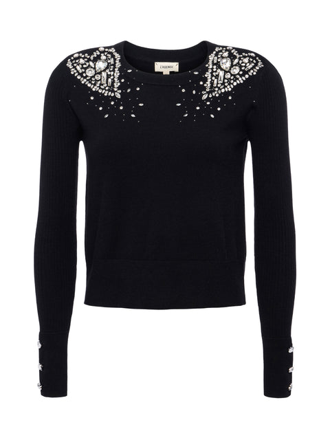 Cesca Embellished Pullover sweater L'AGENCE Sale