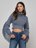 Maddison Fringed Turtleneck