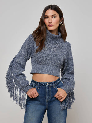 Maddison Fringed Turtleneck
