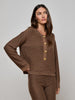 Hadassah Loop Knit Henley
