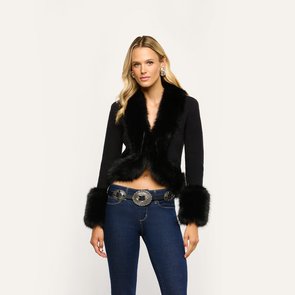 Irma Cardigan in Black | L'AGENCE