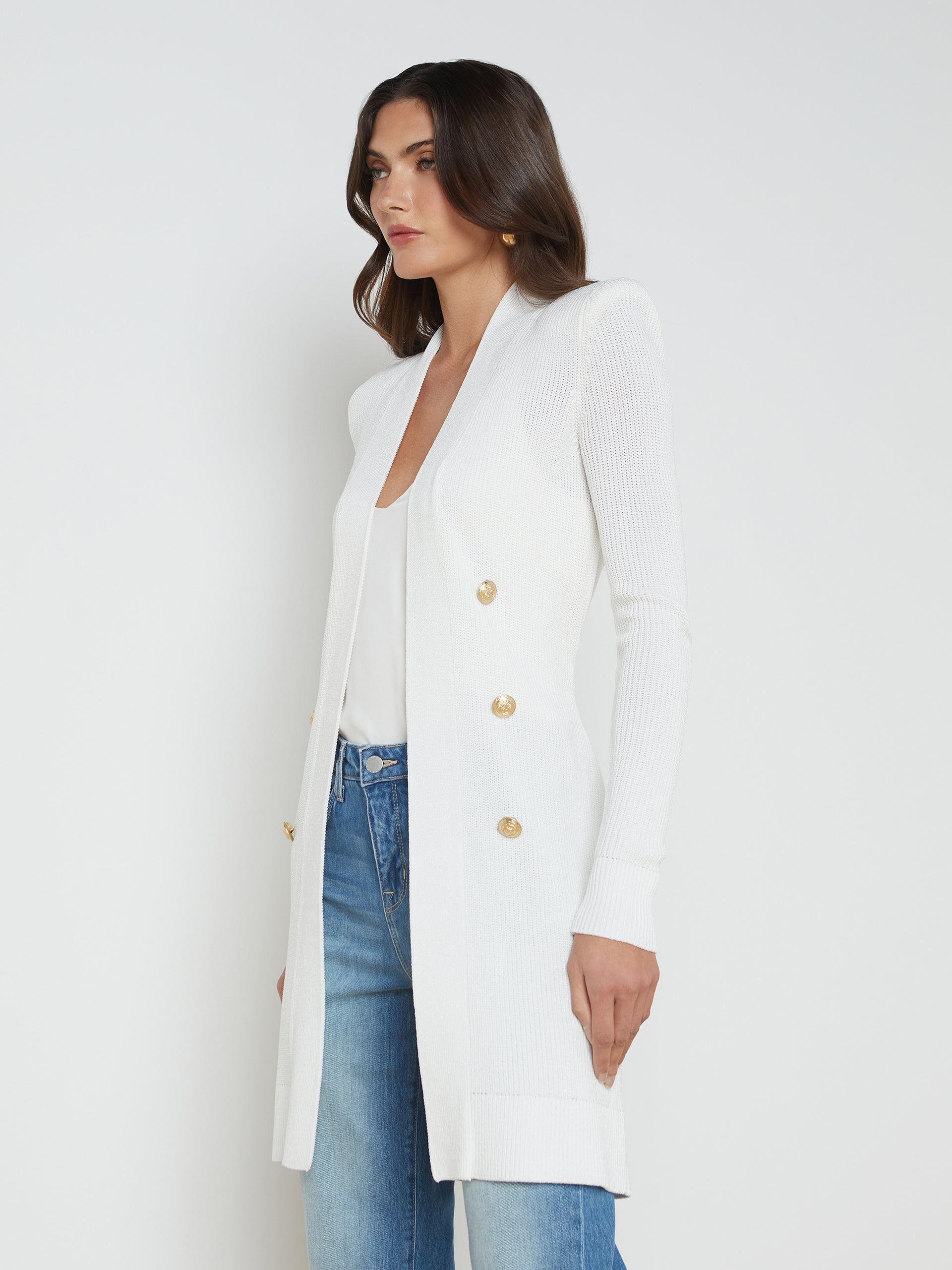 Noe Double-Breasted Cardigan cardigan L'AGENCE   