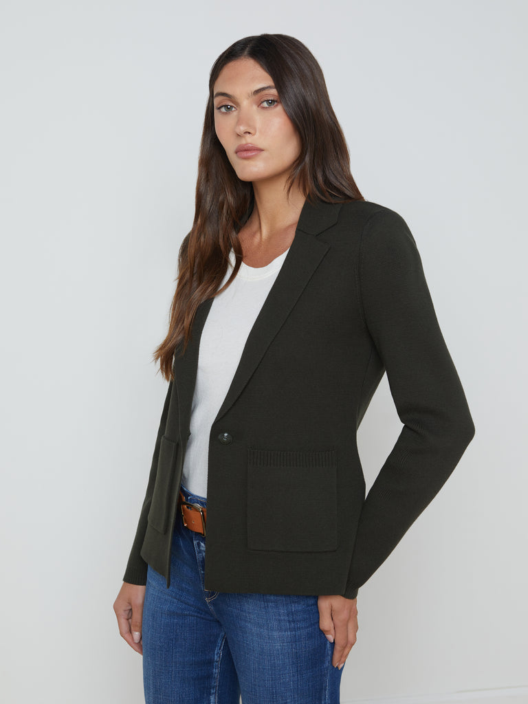 Lacey Knit Blazer blazer L'AGENCE   