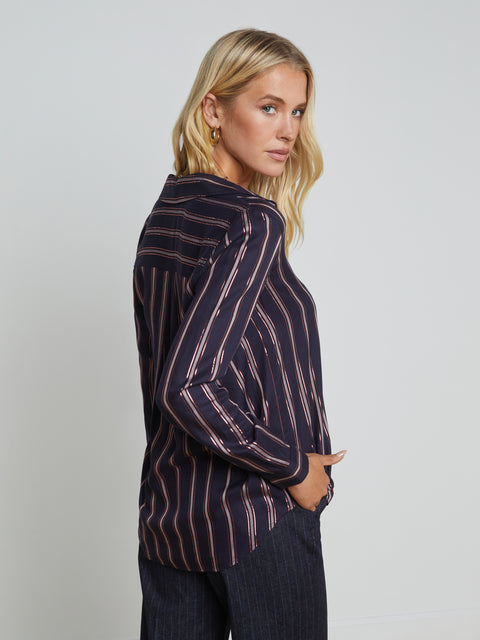 Holly Striped Blouse blouse L'AGENCE   