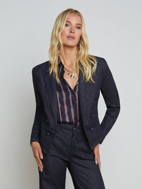 Wayne Open-Front Blazer jacket L'AGENCE   