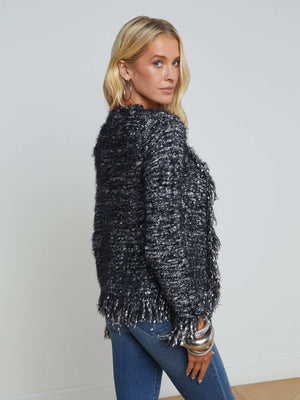 Azure Fringe Cardigan Blazer blazer L'AGENCE Sale