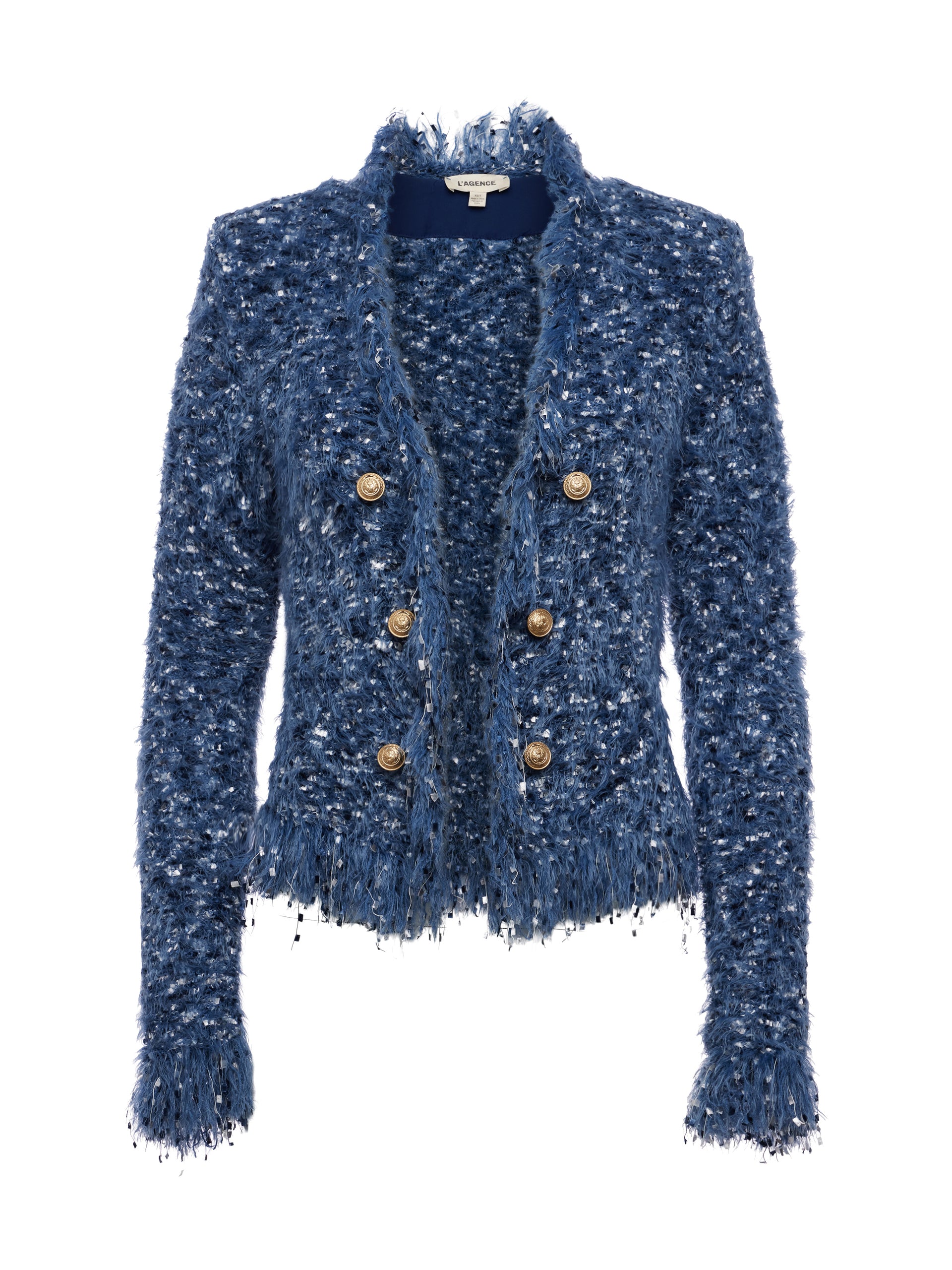 Azure Fringe Cardigan Blazer blazer L'AGENCE