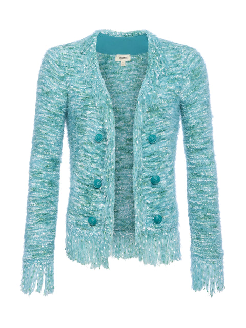 Azure Fringe Cardigan Blazer blazer L'AGENCE