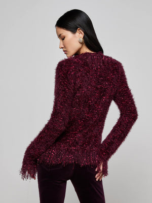 Azure Fringe Cardigan Blazer