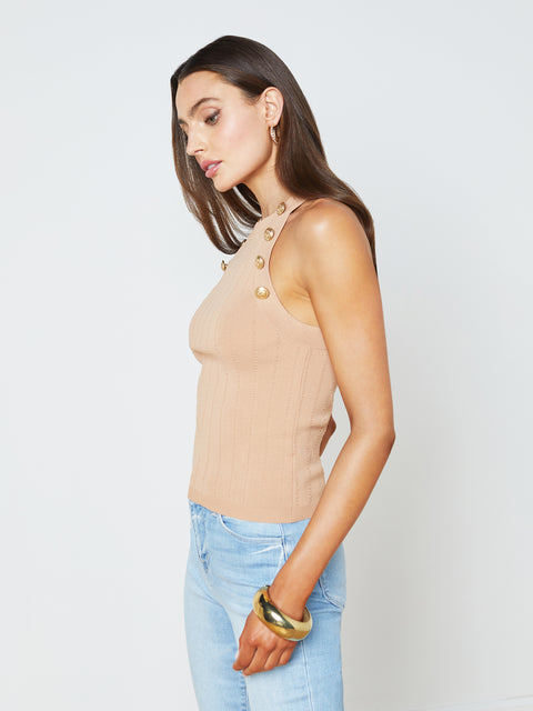 Rosemary Button Tank tank top L'AGENCE   