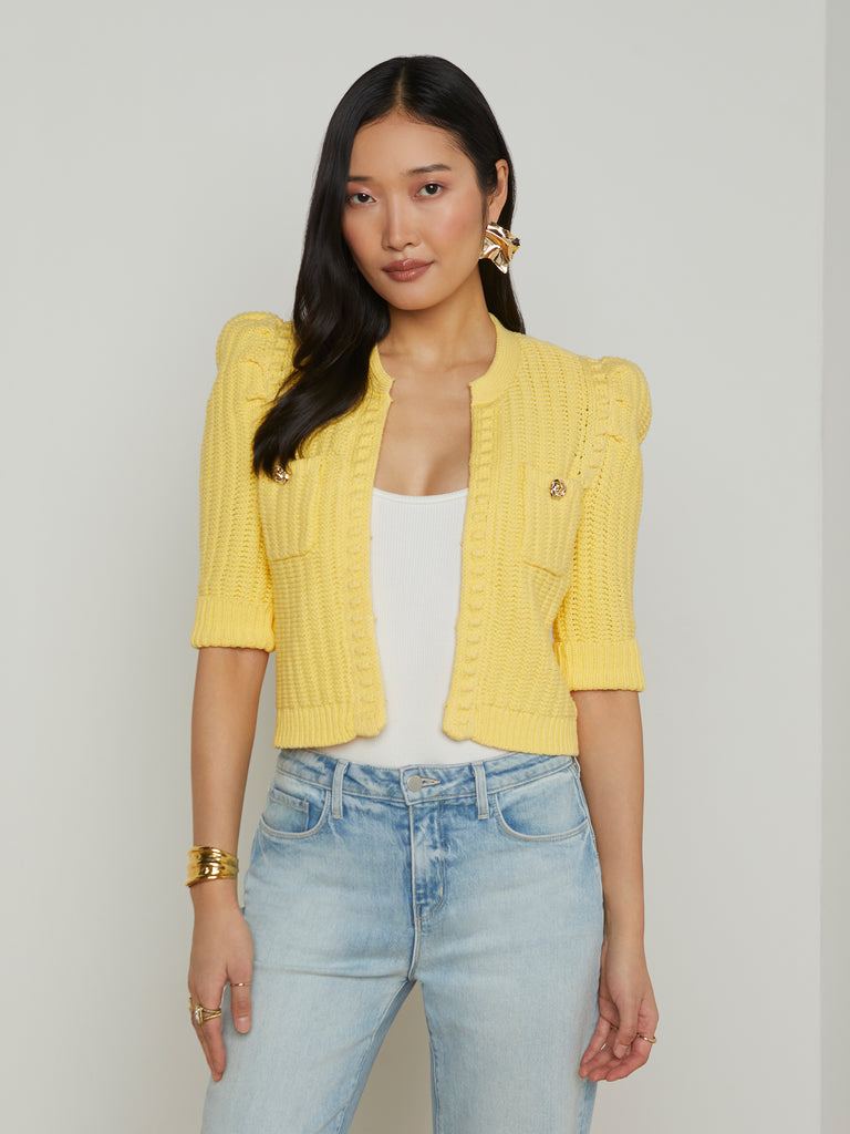 Delilah Cropped Cardigan cardigan L'AGENCE