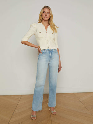 Delilah Cropped Cardigan cardigan L'AGENCE