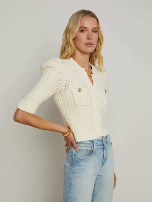 Delilah Cropped Cardigan cardigan L'AGENCE