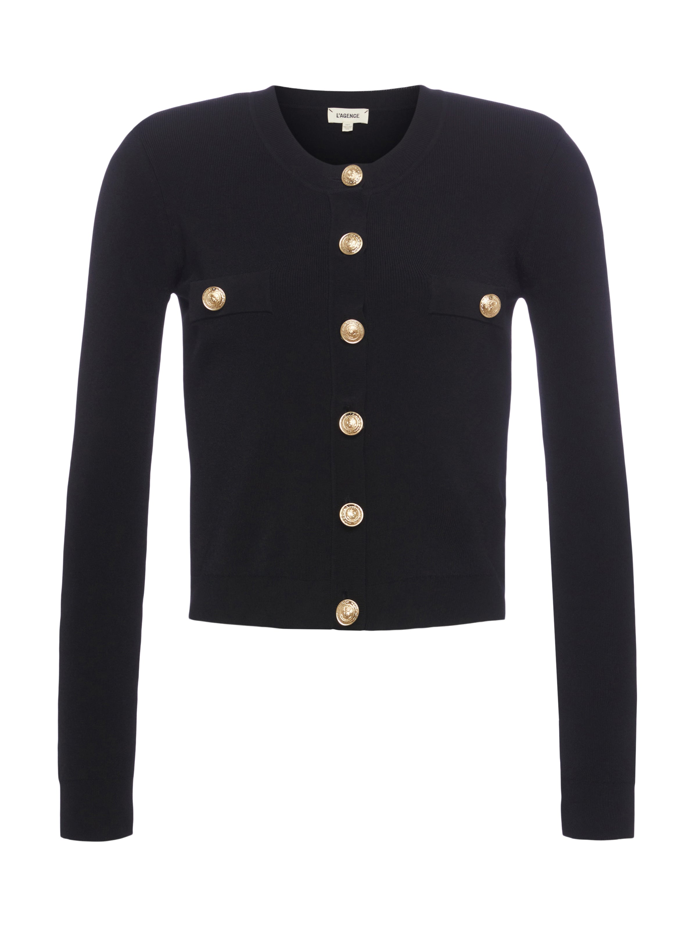 L'AGENCE Toulouse Cardigan in Black