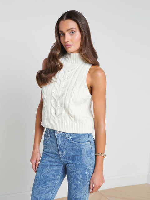 Bellini Cable-Knit Turtleneck pullover L'AGENCE Sale   