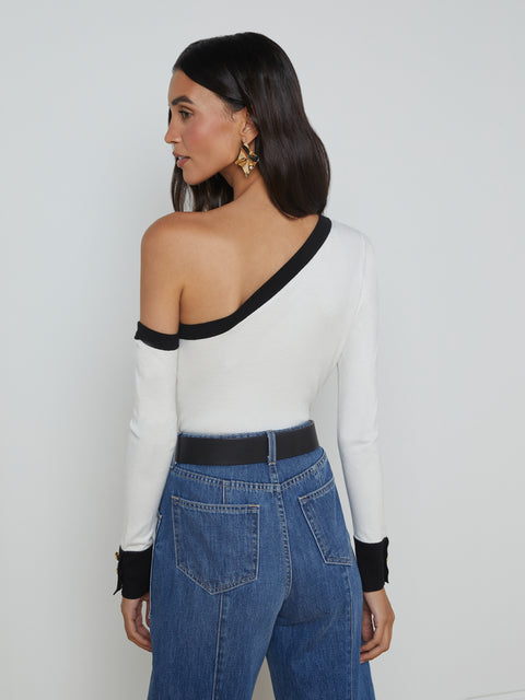 Maeva One-Shoulder Top pullover L'AGENCE   