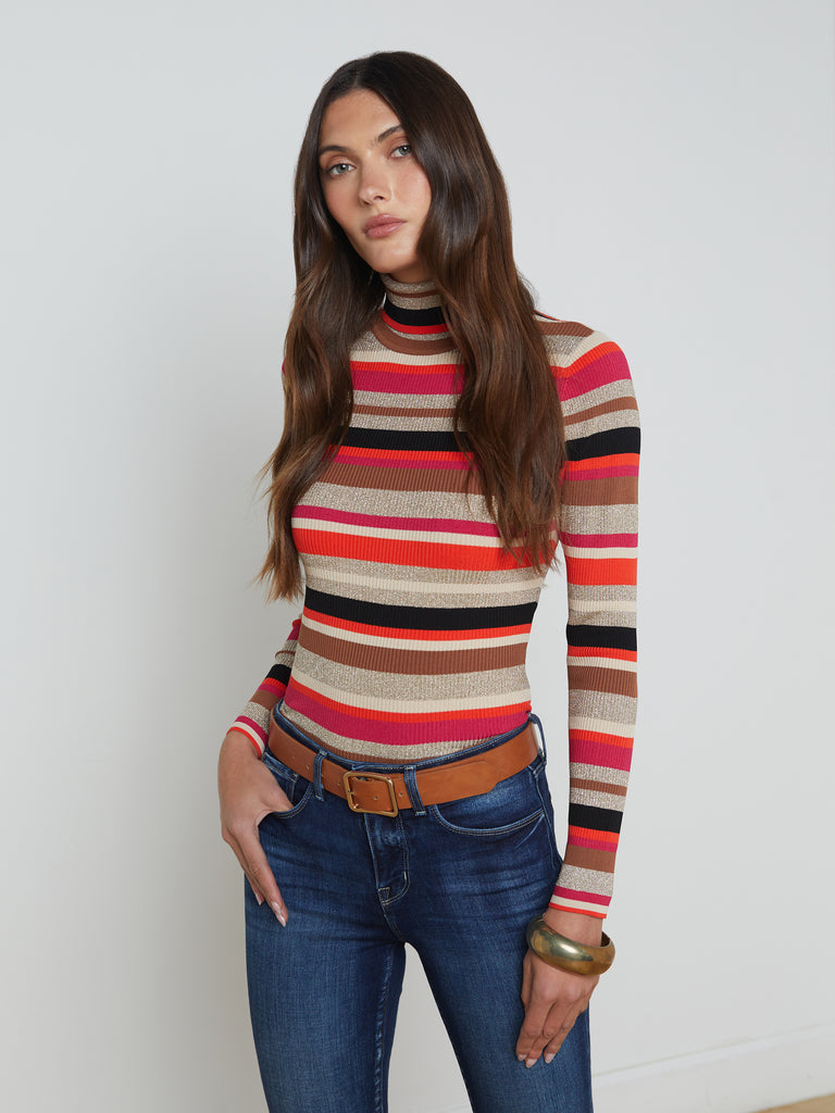 Olene Striped Turtleneck turtleneck L'AGENCE   