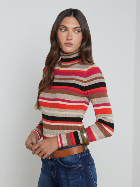 Olene Striped Turtleneck turtleneck L'AGENCE   