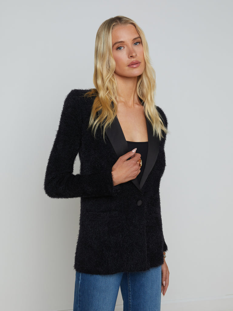 Baileigh Textured Knit Blazer blazer L'AGENCE   