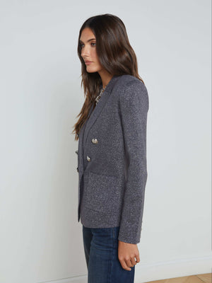 Kenzie Metallic Knit Blazer blazer L'AGENCE Sale