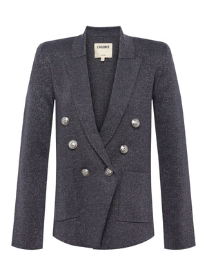 Kenzie Metallic Knit Blazer blazer L'AGENCE Sale
